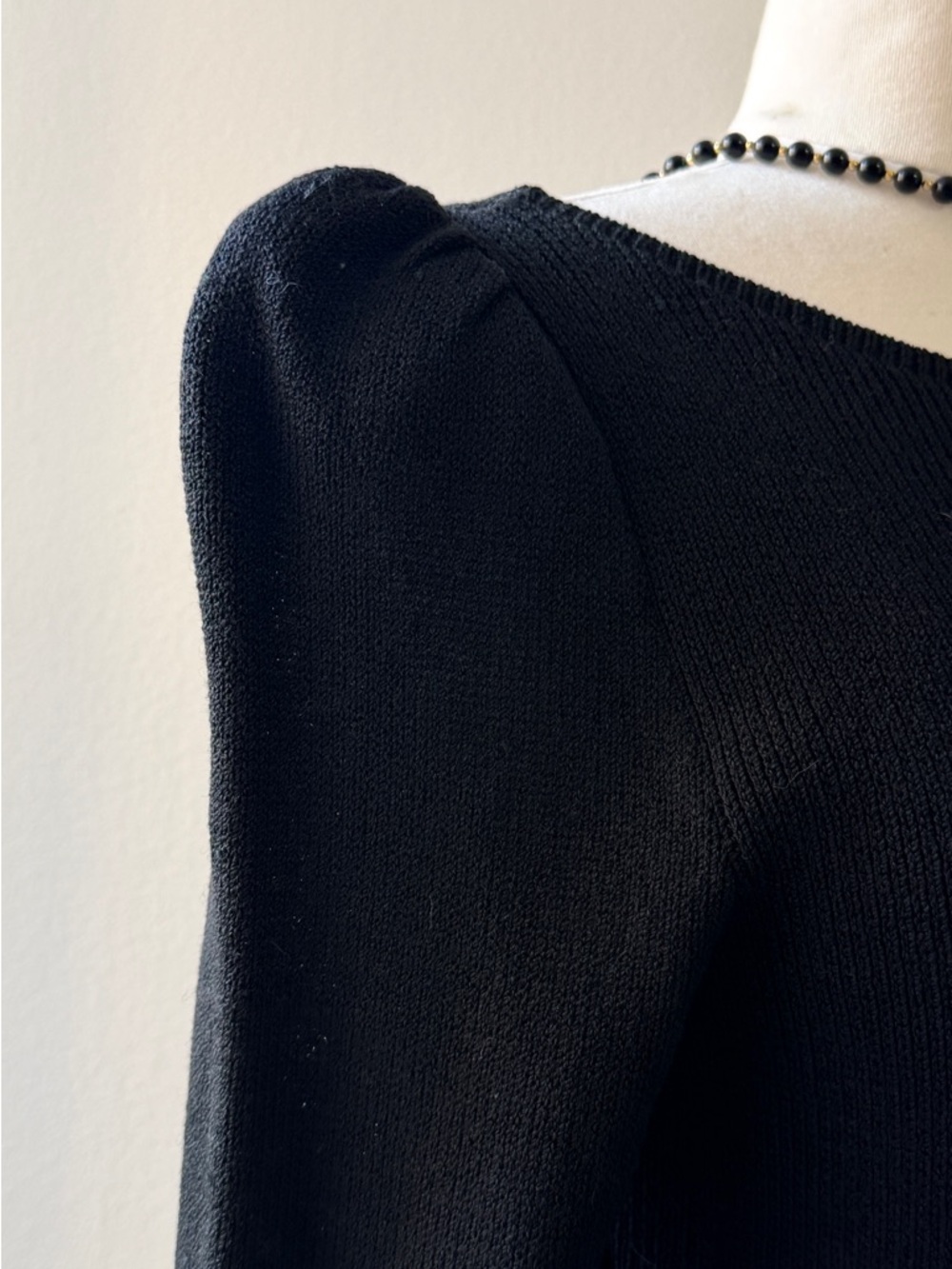 Vintage St John Elegant Black Pleated Maxi Dress - Picture 5 of 14